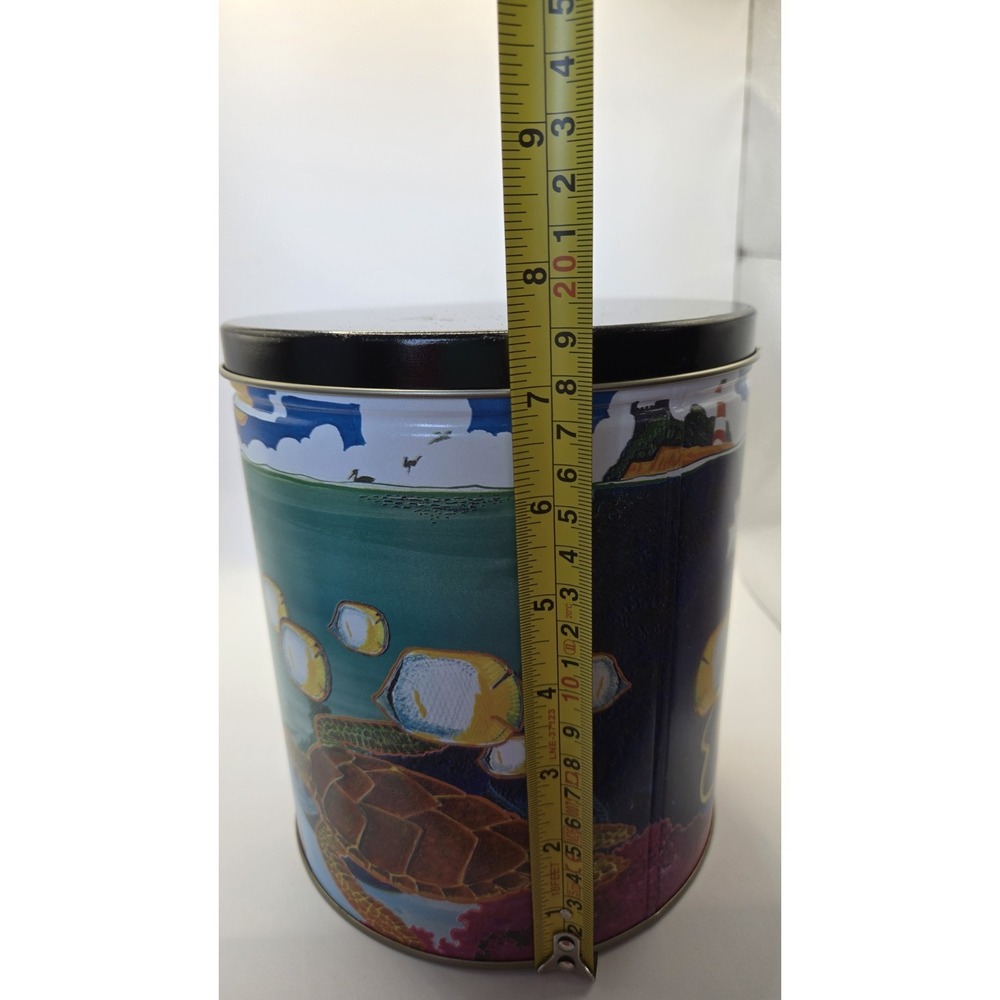 Vintage Under The Sea Popcorn Tin Trail's End Nautical Ocean Beach Decor Can - Picture 10 of 11